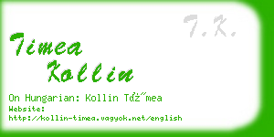 timea kollin business card